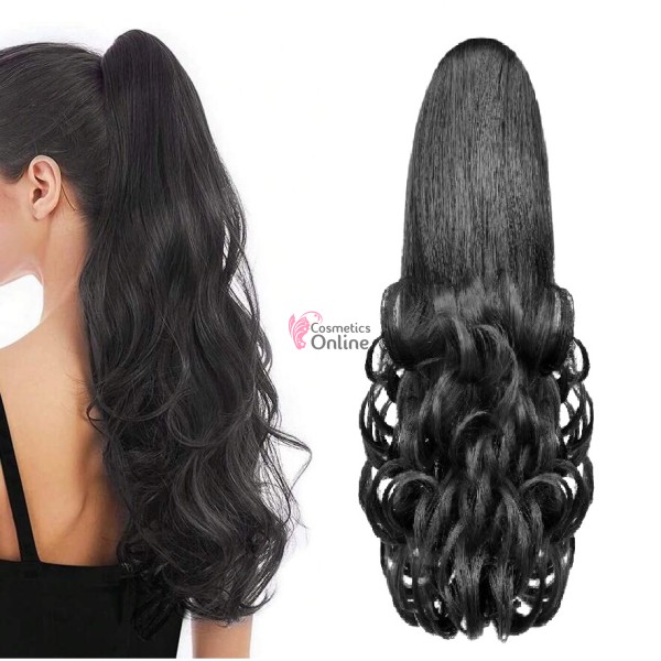 Extensie de par coada dreapta usor ondulata la varfuri cu cleste 45cm Brunet 0202L1#